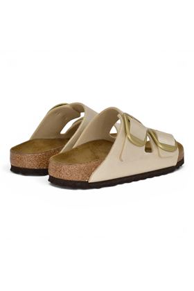 Ciabatta donna BIRKENSTOCK  in Birko-Flor colore perla. BIRKENSTOCK- | ARIZONA BIG BUCKLE GRACEFUL BIRKO FLORPERLA